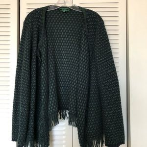 C Wonder green and blue open cardigan